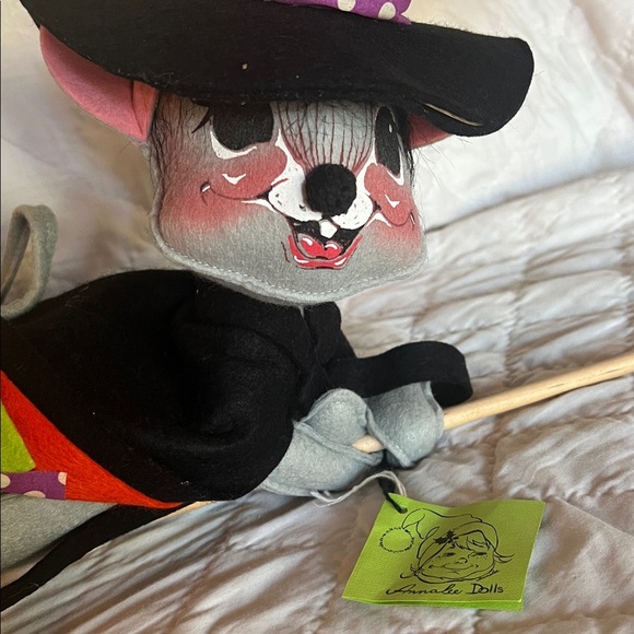 NWT Vintage Large Annalee 1965 Halloween Flying Mouse Witch Doll - Picture 2 of 8
